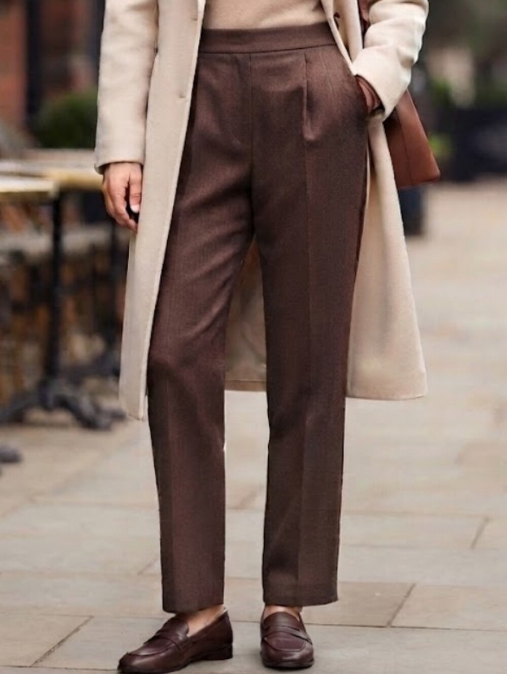 Kasper Brown Tailored Women's Trousers, Sz 6